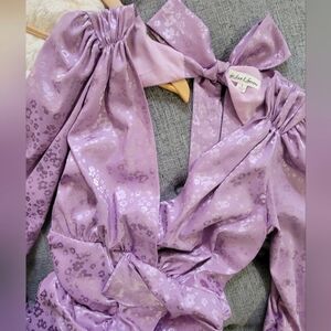 For Love And Lemons Fiji Cross Front Mini Dress Lilac Size Small